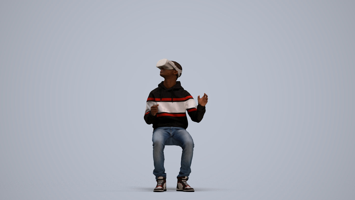 realistic 3D people boy casual kids, render-ready for V-Ray and Corona, FBX OBJ, standing pose render