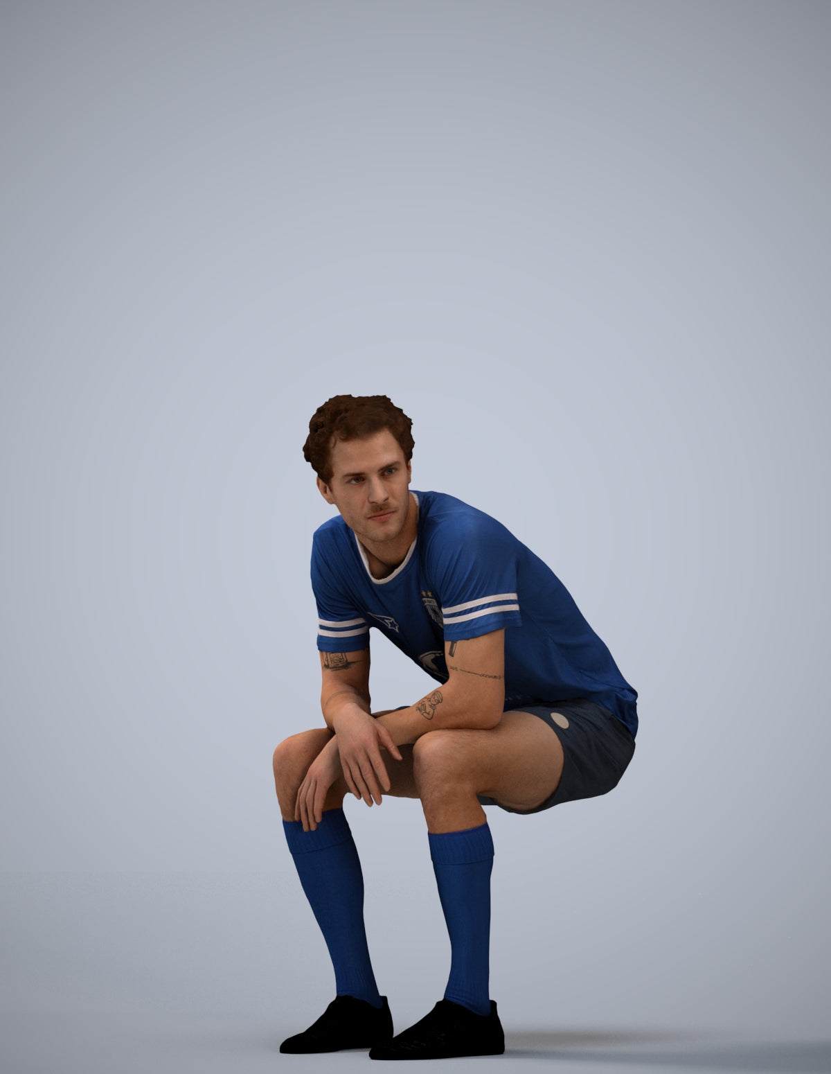 photogrammetry 3D man sport, realistic human model archviz FBX