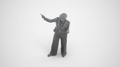 scanned 3D woman business, photogrammetry people for Enscape and V-Ray, wireframe three-quarter view