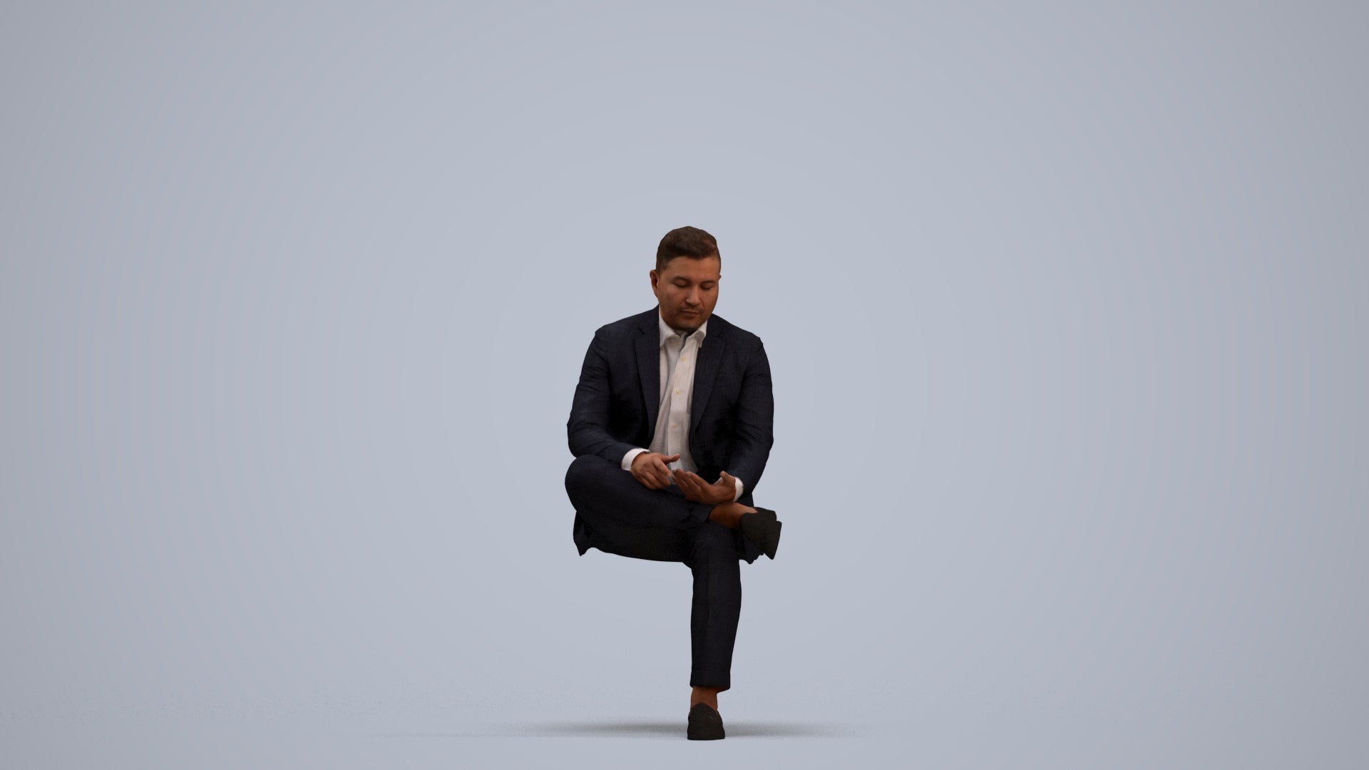 photogrammetry 3D man business, realistic human model archviz FBX, standing pose render