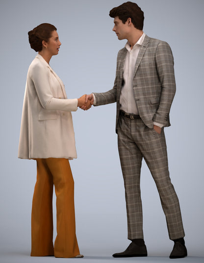 photogrammetry 3D woman business, realistic human model archviz FBX