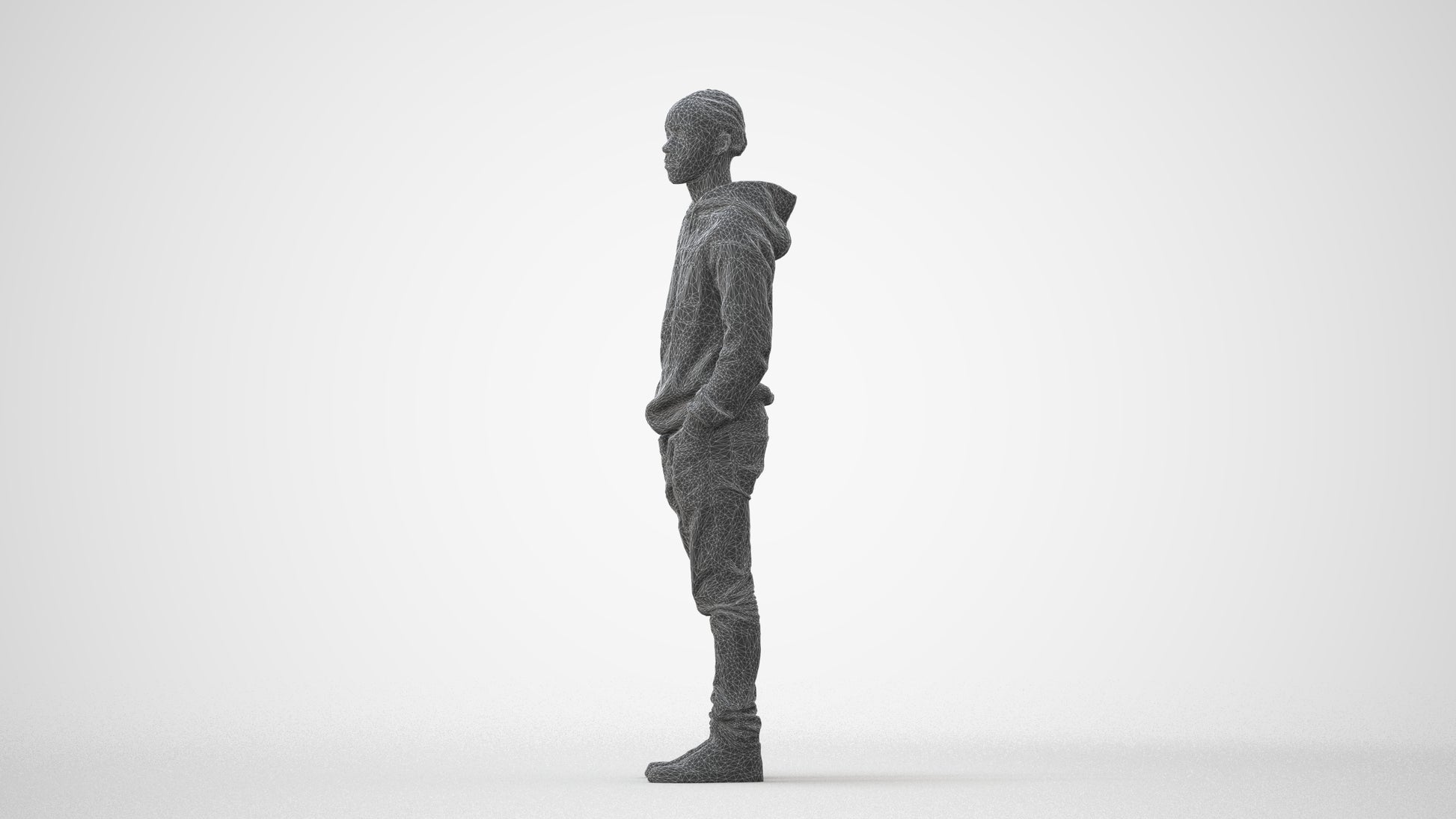 realistic 3D boy casual kids, scanned archviz people for Blender and 3ds Max, square thumbnail