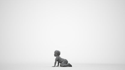 3D human model boy casual kids, photogrammetry scanned person for archviz, square thumbnail