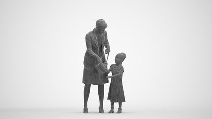 photogrammetry 3D girl casual kids, realistic human model archviz FBX, three-quarter front view render