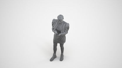 photogrammetry 3D woman casual standing, realistic human model archviz FBX, wireframe three-quarter view