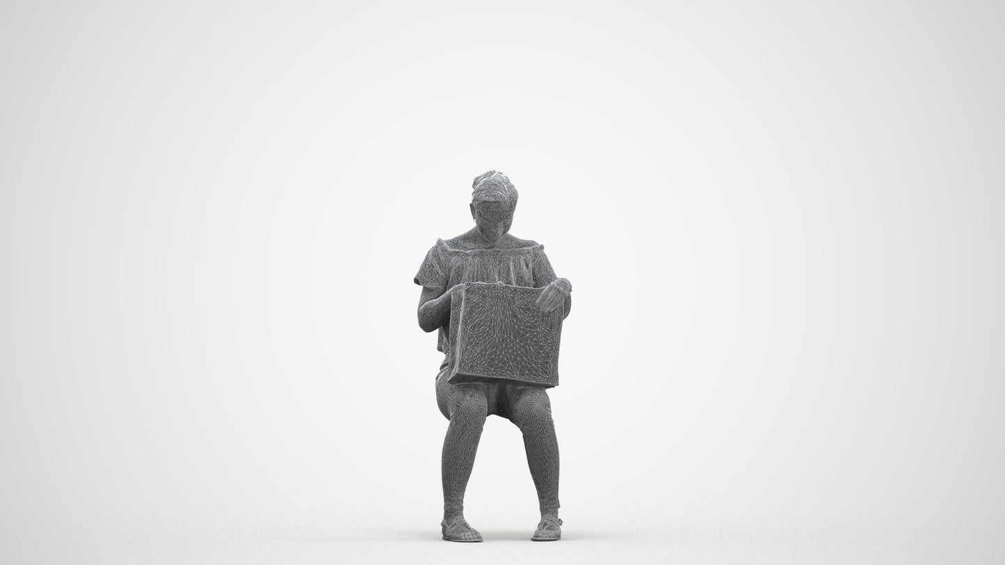 realistic 3D people woman business shopping, render-ready for V-Ray and Corona, FBX OBJ, three-quarter front view render