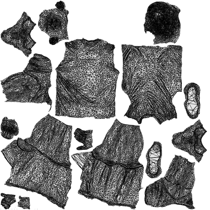 photogrammetry 3D man sport, realistic human model archviz FBX, wireframe top-down view