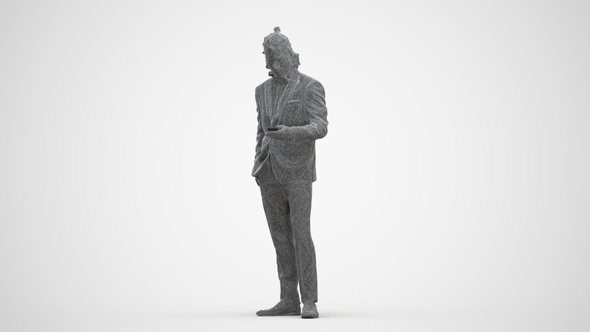 3D people model man formal formalaffairs, scanned human for 3ds Max rendering, three-quarter front view render