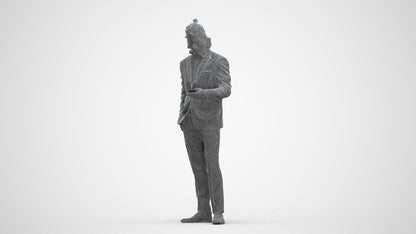 3D people model man formal formalaffairs, scanned human for 3ds Max rendering, three-quarter front view render