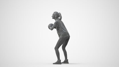 3D people model woman sport, scanned human for 3ds Max rendering, square thumbnail