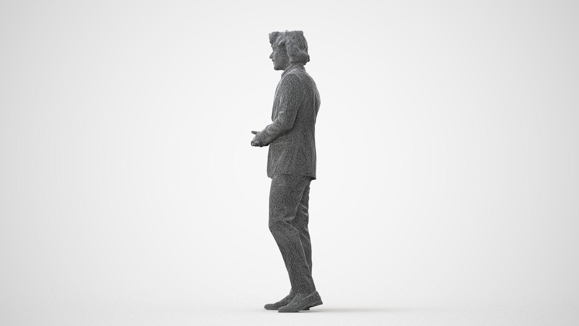 3D people model man business, scanned human for 3ds Max rendering, square thumbnail
