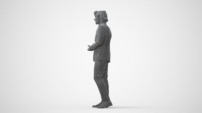 3D people model man business, scanned human for 3ds Max rendering, square thumbnail