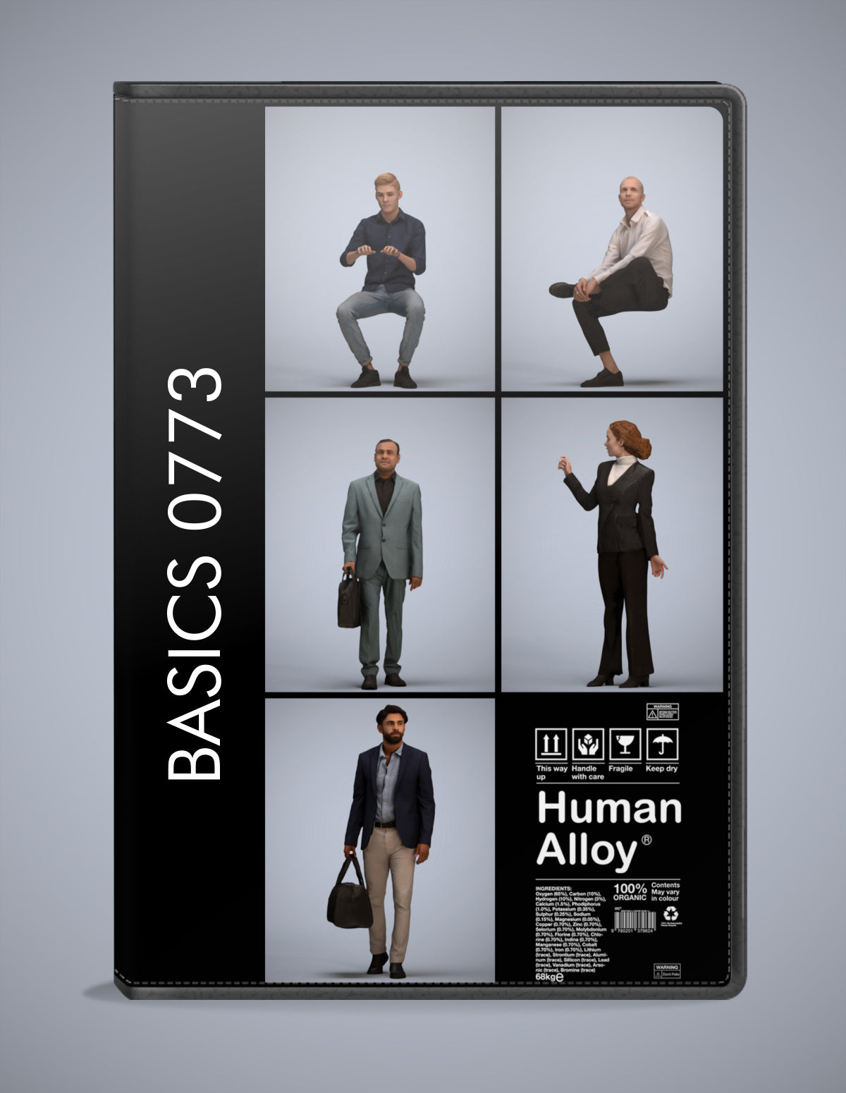 3D people models business bundle, 5 scanned humans for 3ds Max rendering