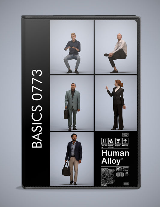 3D people models business bundle, 5 scanned humans for 3ds Max rendering