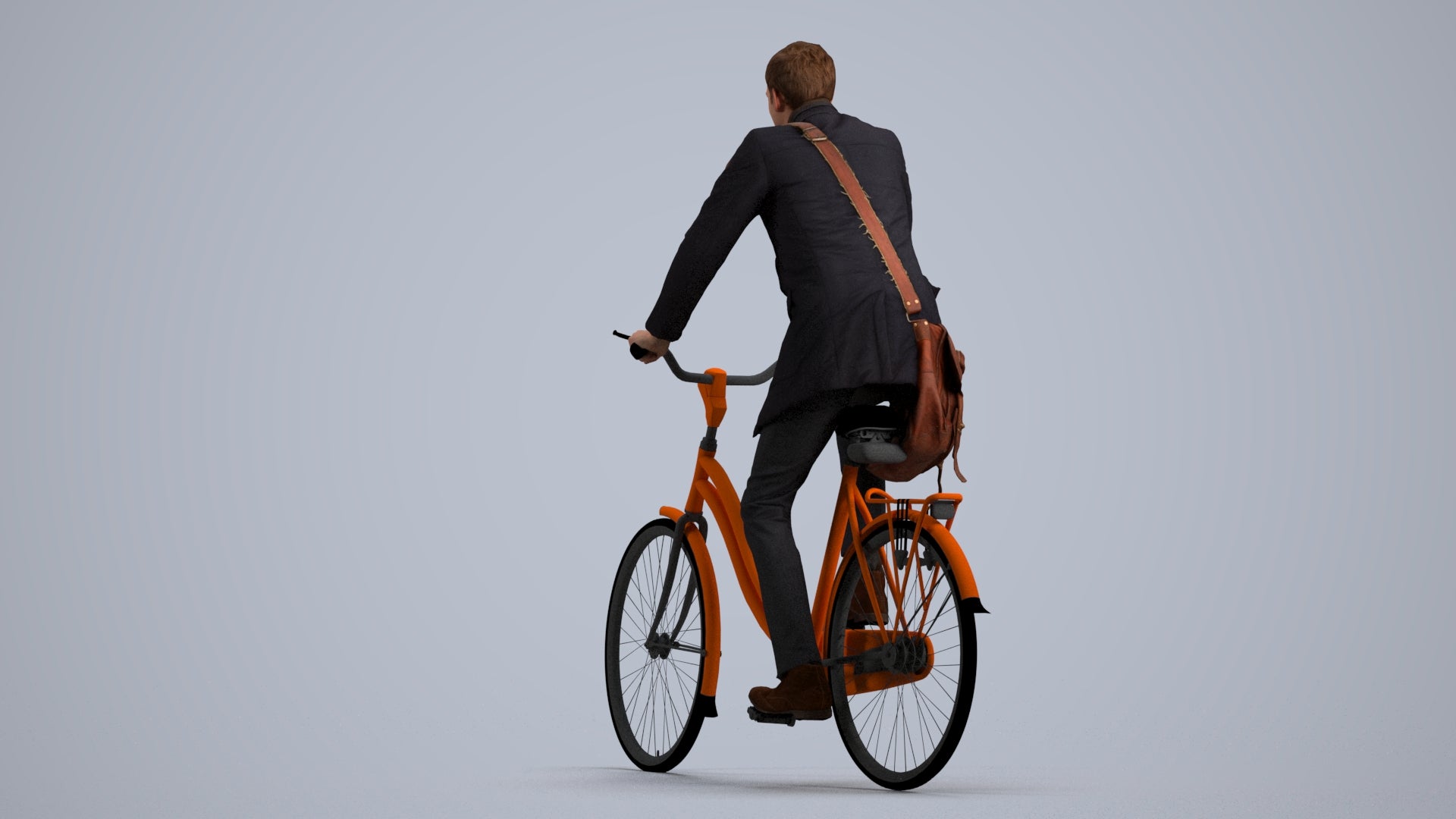 3D human model man casual mix, photogrammetry scanned person for archviz, front view render