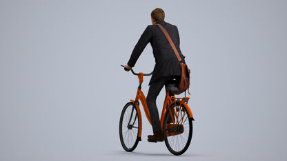 3D human model man casual mix, photogrammetry scanned person for archviz, front view render
