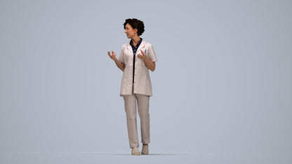 photogrammetry 3D woman medical, realistic human model archviz FBX, top-down view render