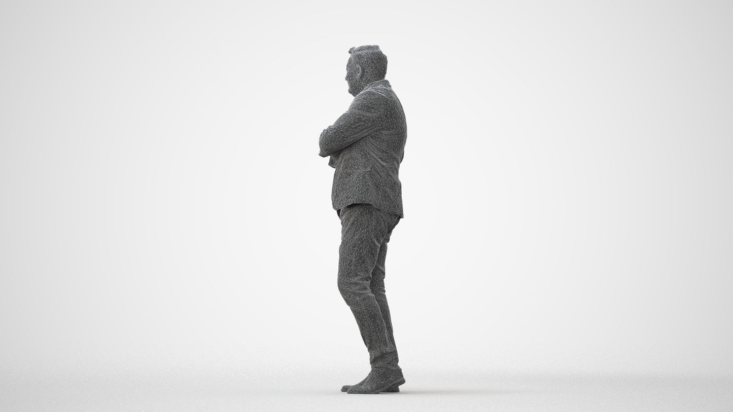 photogrammetry 3D man business, realistic human model archviz FBX, square thumbnail