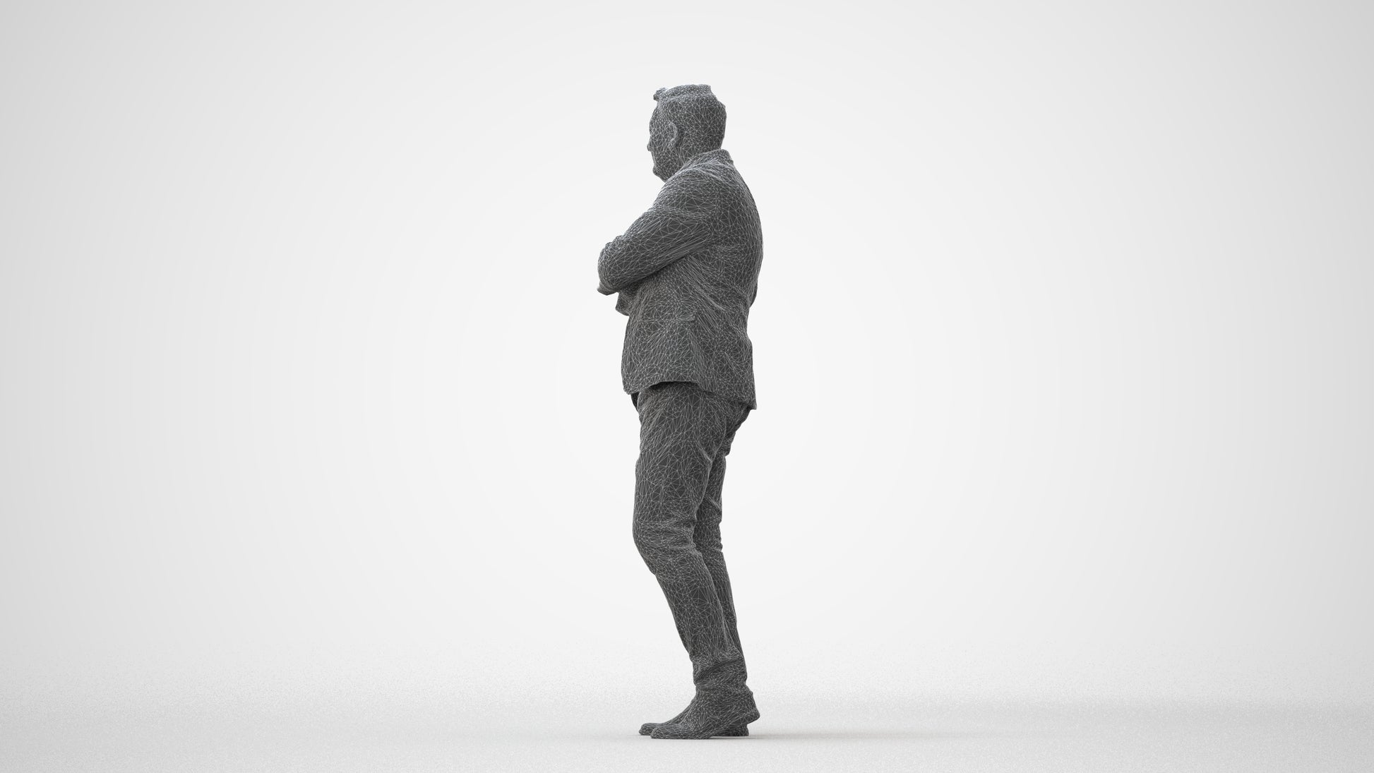 photogrammetry 3D man business, realistic human model archviz FBX, square thumbnail