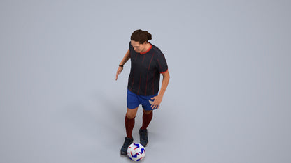 photogrammetry 3D man sport, realistic human model archviz FBX, back view render
