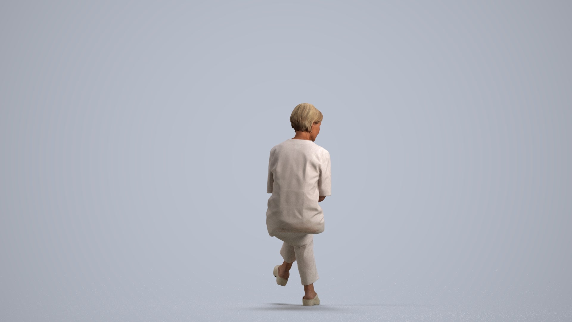 realistic 3D people senior woman medical, render-ready for V-Ray and Corona, FBX OBJ, front view render