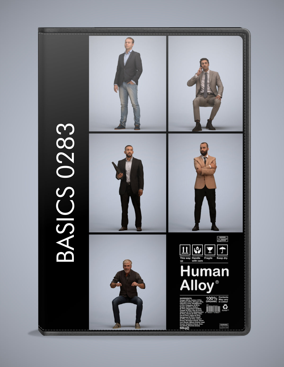 realistic 3D humans business pack, 5 archviz people FBX OBJ for Blender