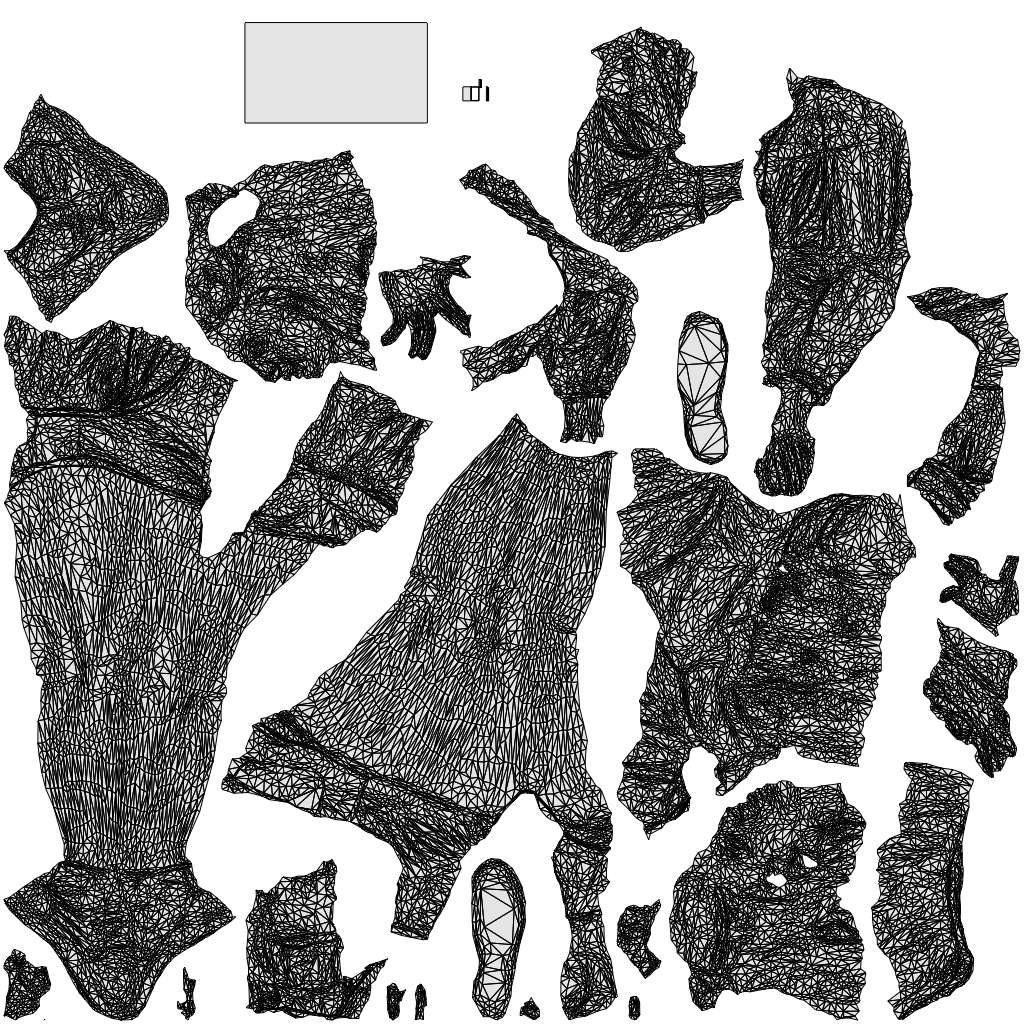 realistic 3D woman casual standing, scanned archviz people for Blender and 3ds Max, wireframe top-down view