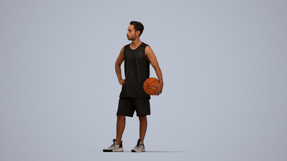 realistic 3D people man sport, render-ready for V-Ray and Corona, FBX OBJ, top-down view render