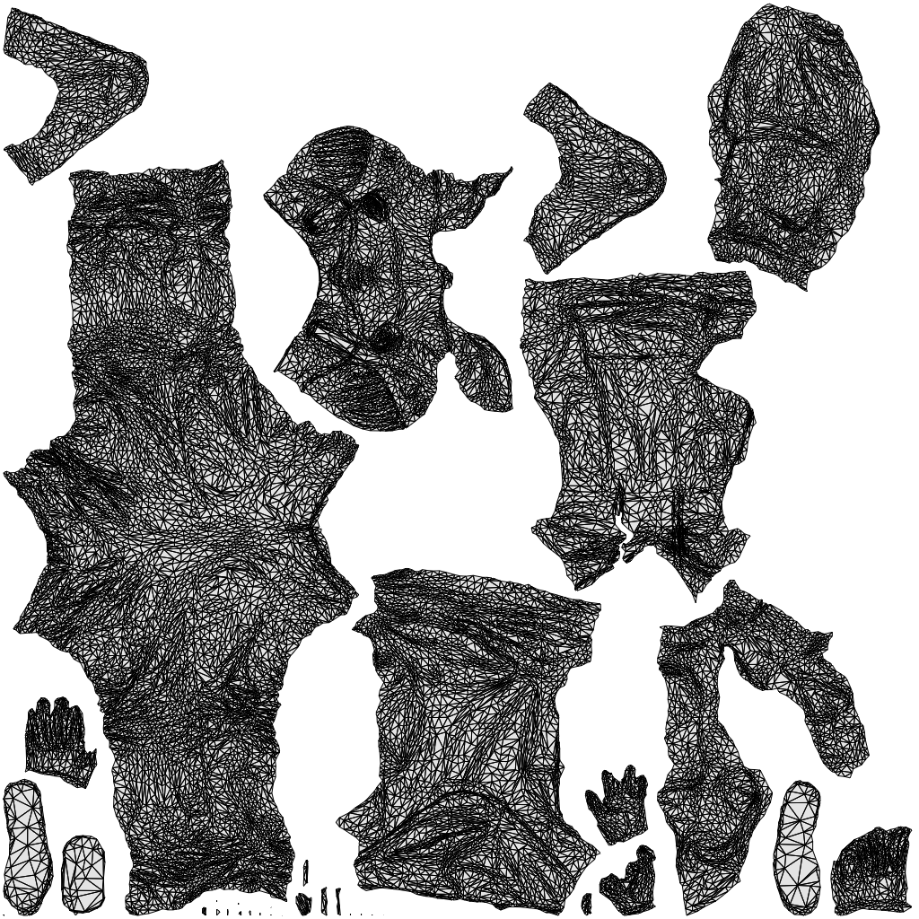 realistic 3D human boy casual kids, archviz people FBX OBJ for Blender, wireframe top-down view