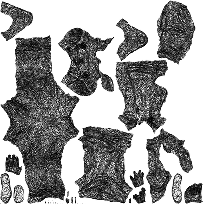 realistic 3D human boy casual kids, archviz people FBX OBJ for Blender, wireframe top-down view