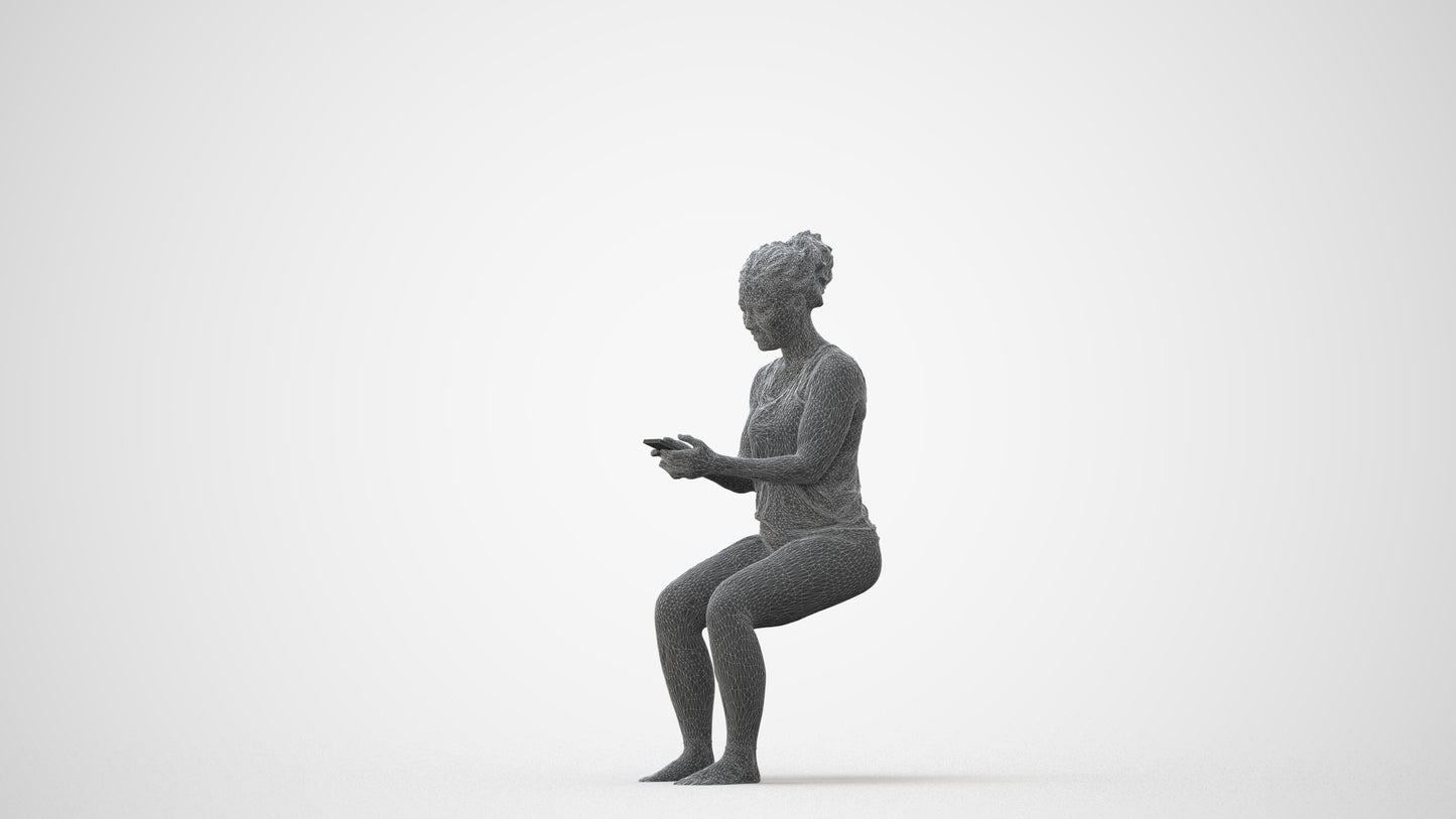 photogrammetry 3D woman sport, realistic human model archviz FBX, square thumbnail