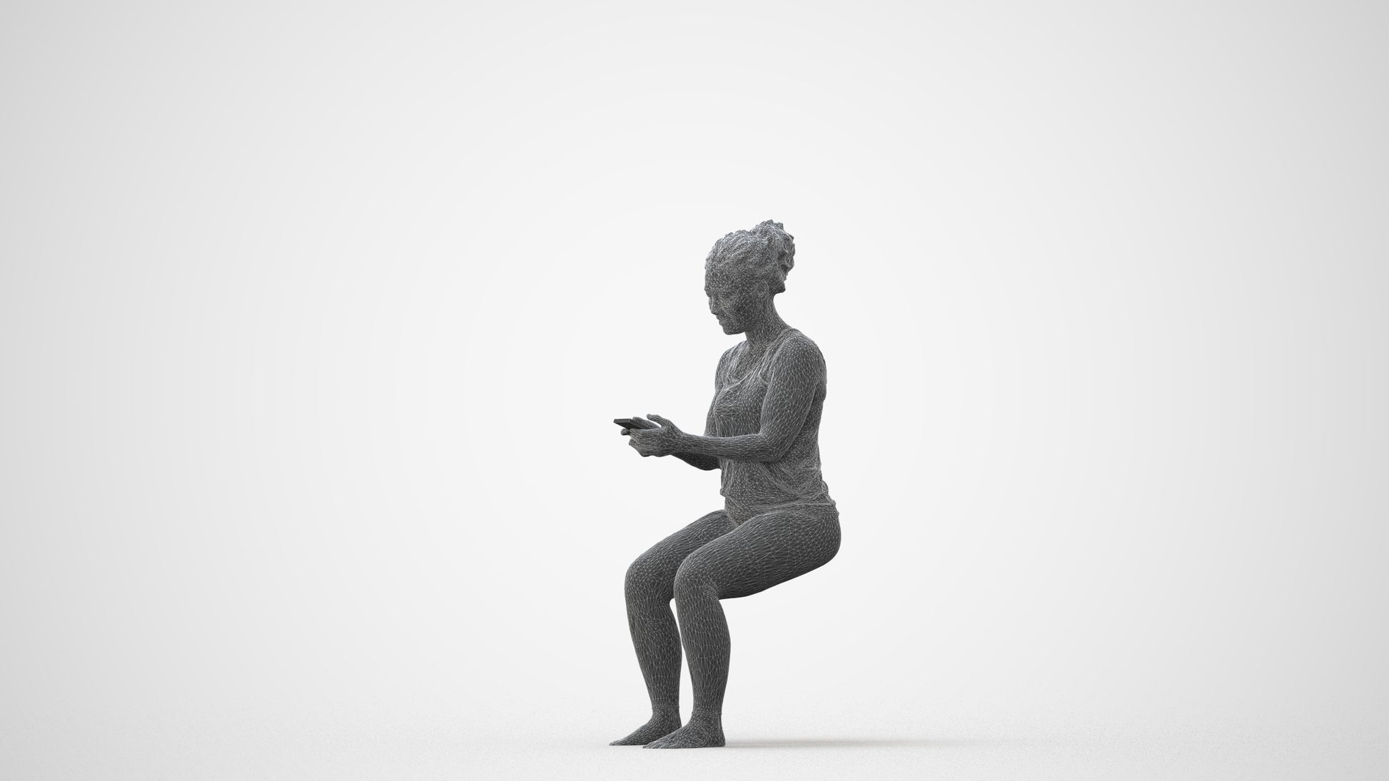 photogrammetry 3D woman sport, realistic human model archviz FBX, square thumbnail