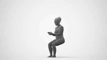 photogrammetry 3D woman sport, realistic human model archviz FBX, square thumbnail