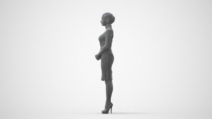 scanned 3D woman business, photogrammetry people for Enscape and V-Ray, square thumbnail