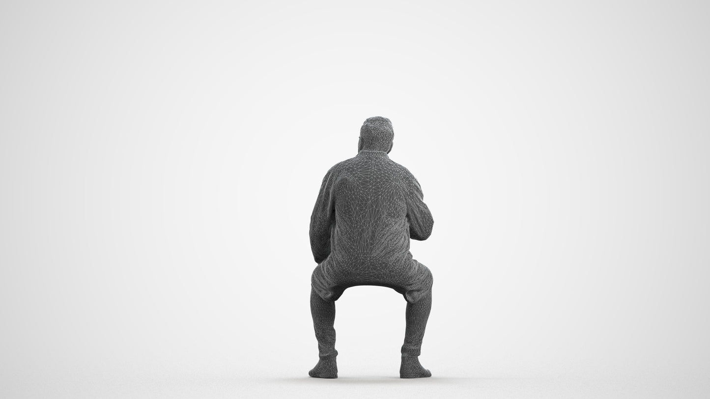 3D human model man medical, photogrammetry scanned person for archviz, wireframe front view