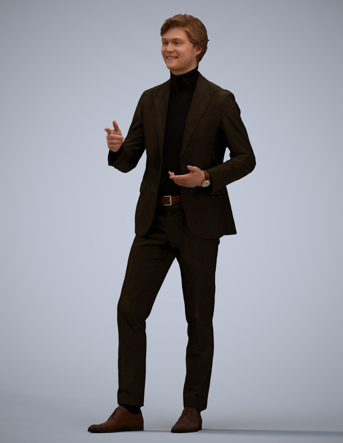 realistic 3D man business, scanned archviz people for Blender and 3ds Max