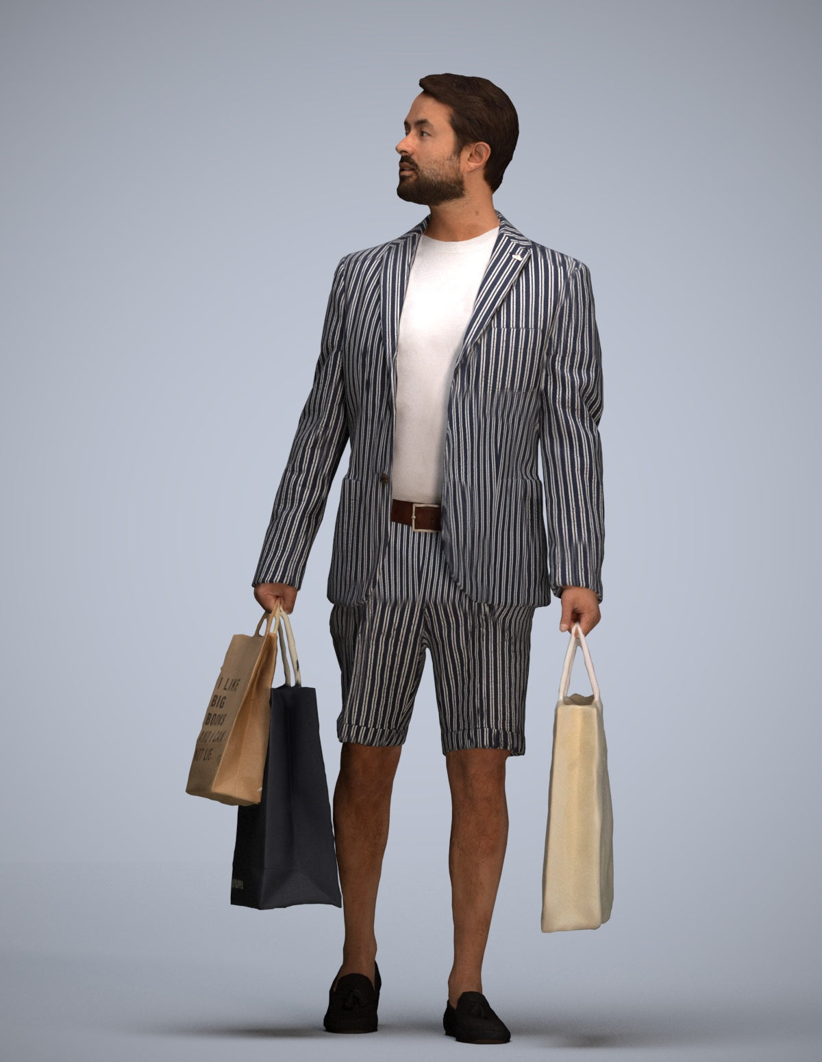 photogrammetry 3D man casual formal, realistic human model archviz FBX