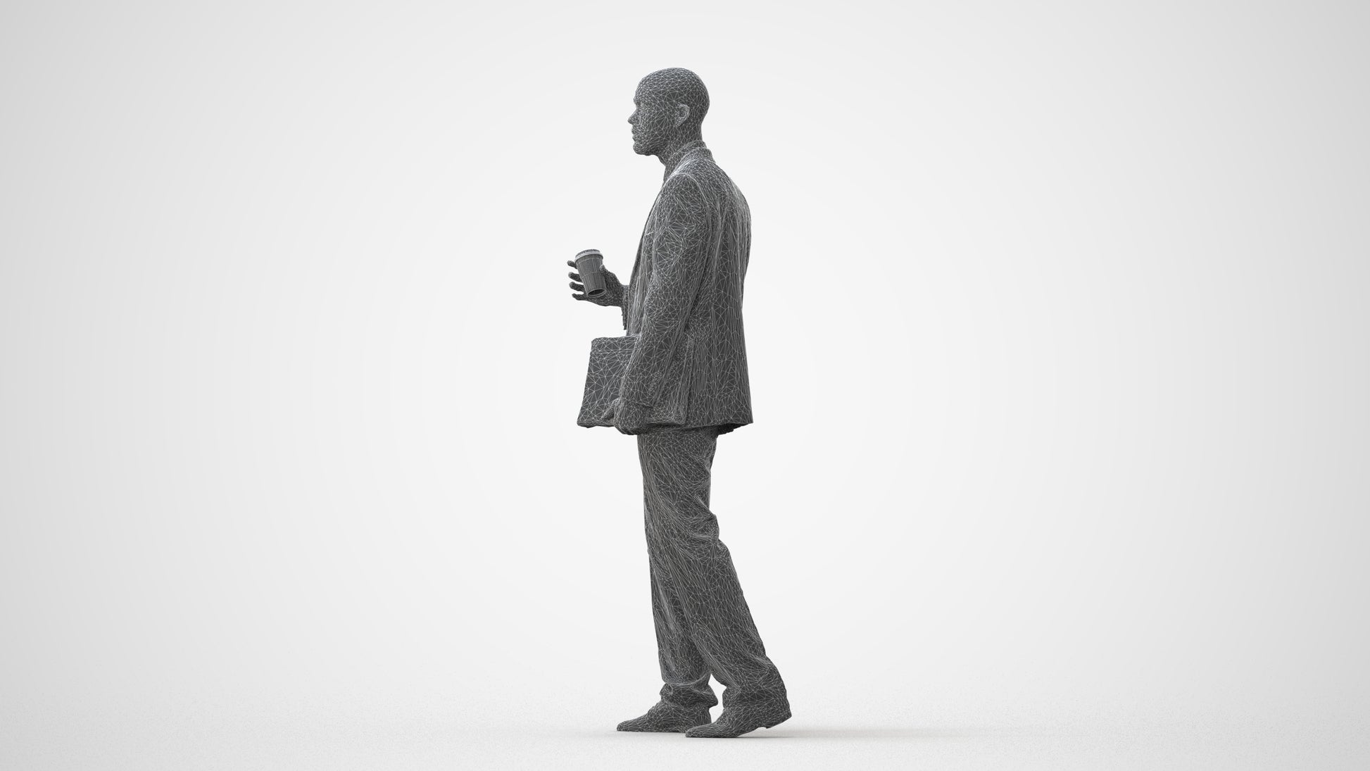 photogrammetry 3D man business, realistic human model archviz FBX, square thumbnail
