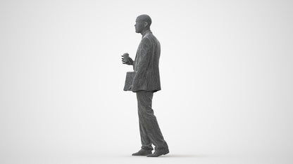 photogrammetry 3D man business, realistic human model archviz FBX, square thumbnail