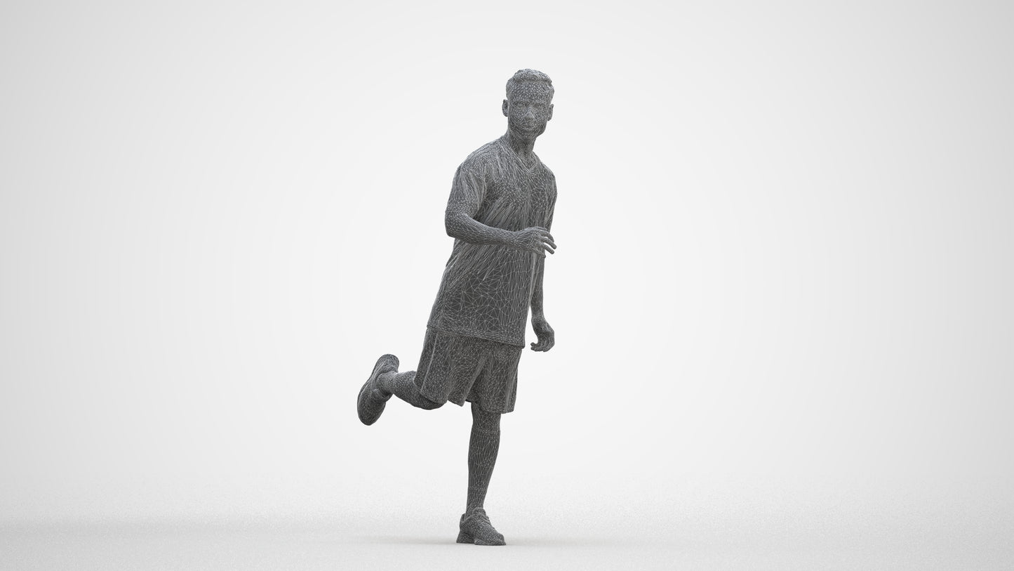 realistic 3D people man sport, render-ready for V-Ray and Corona, FBX OBJ, three-quarter front view render