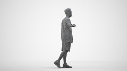 realistic 3D people man sport, render-ready for V-Ray and Corona, FBX OBJ, wireframe side view