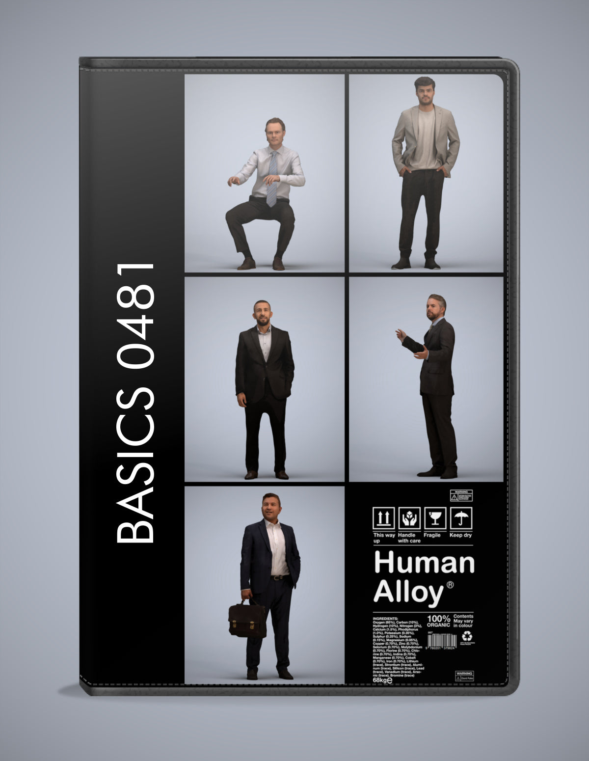 realistic 3D humans business pack, 5 archviz people FBX OBJ for Blender
