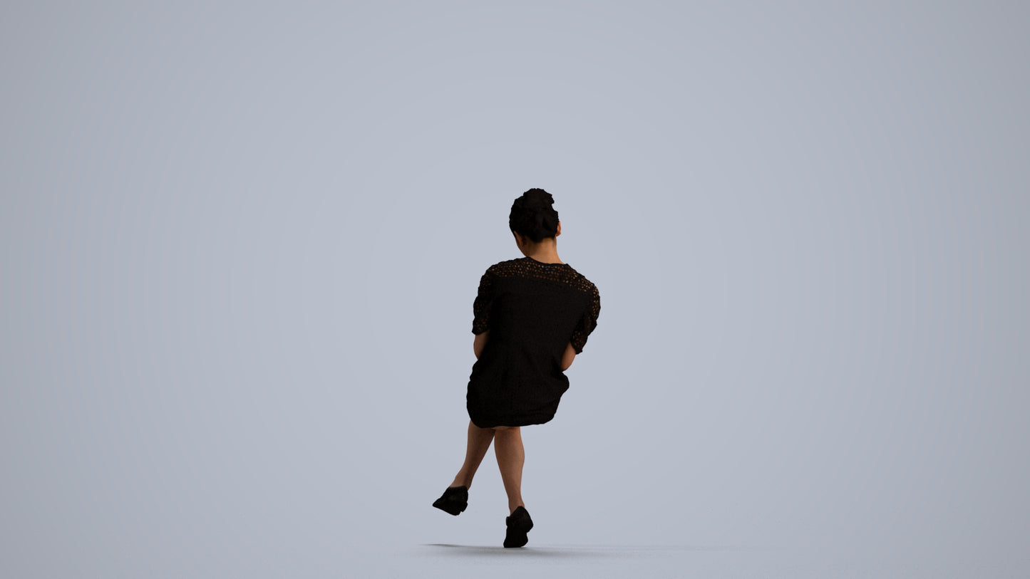 photogrammetry 3D woman business, realistic human model archviz FBX, front view render