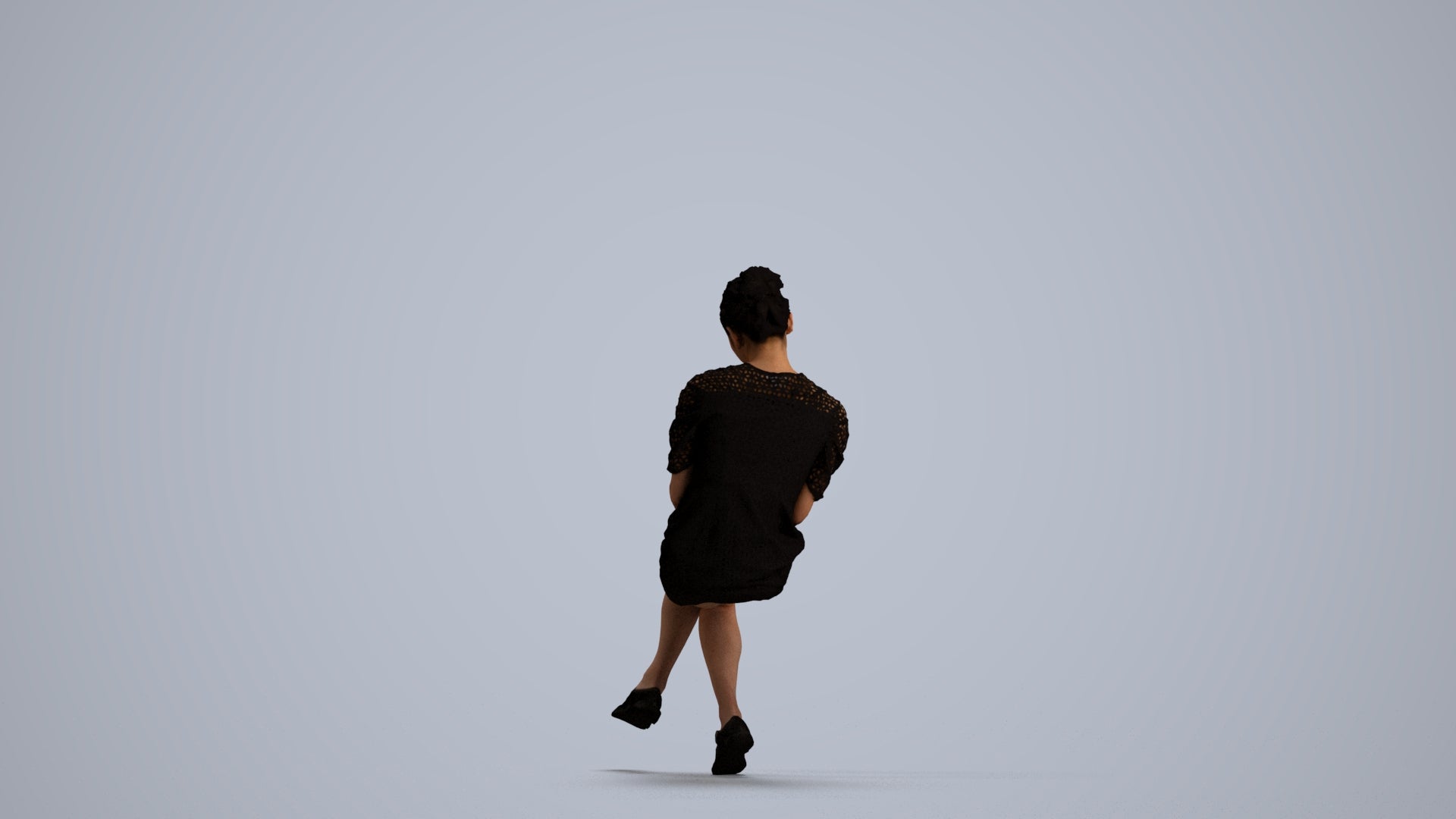 photogrammetry 3D woman business, realistic human model archviz FBX, front view render