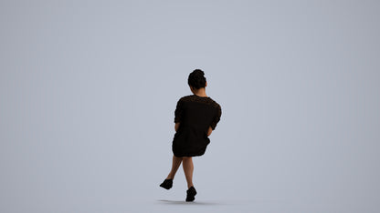 photogrammetry 3D woman business, realistic human model archviz FBX, front view render