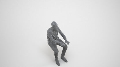 realistic 3D human boy kids, archviz people FBX OBJ for Blender, wireframe three-quarter view