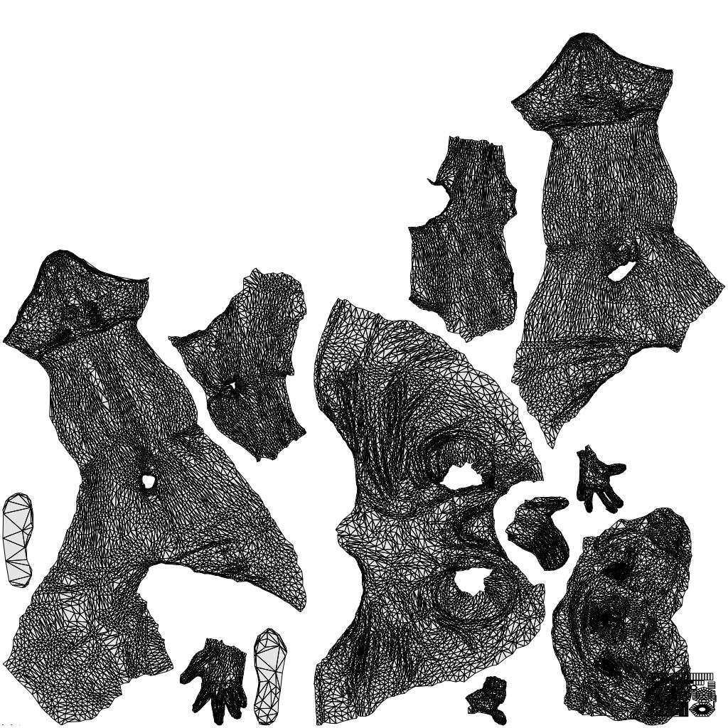 realistic 3D people woman sport, render-ready for V-Ray and Corona, FBX OBJ, wireframe top-down view