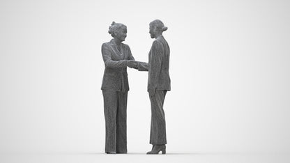 realistic 3D woman business, scanned archviz people for Blender and 3ds Max, wireframe back view