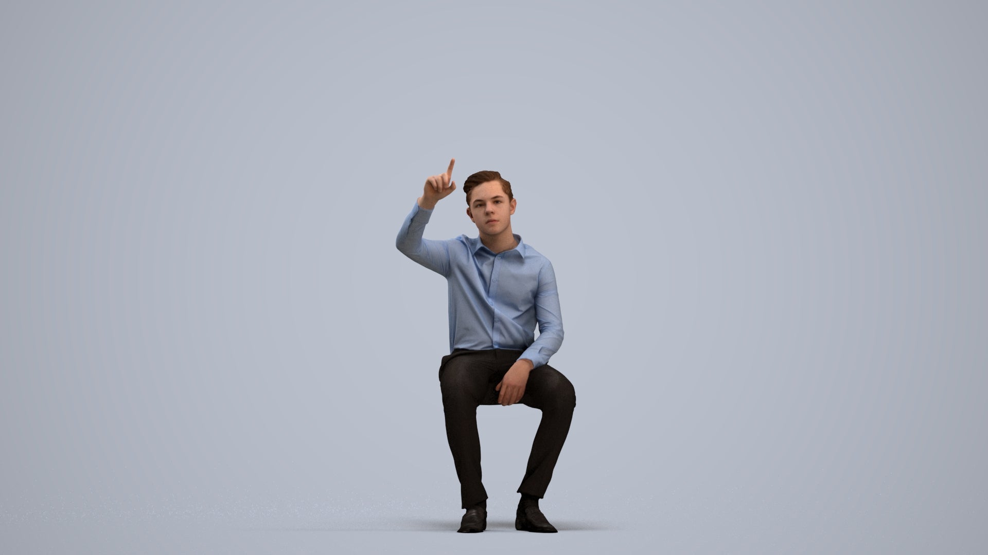 3D scanned boy kids, photorealistic archviz people for Enscape and SketchUp, standing pose render