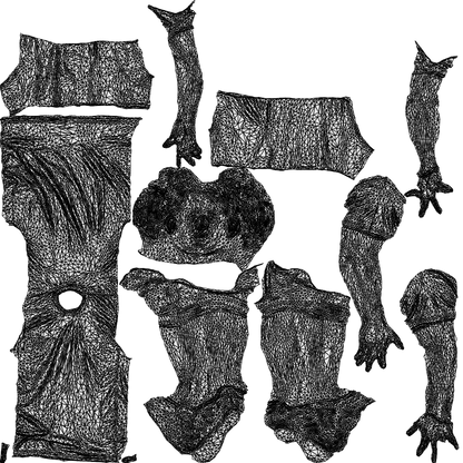 realistic 3D people man sport, render-ready for V-Ray and Corona, FBX OBJ, wireframe top-down view